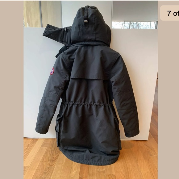 Canada Goose Down parka Coat + Vest w/ detachable hood waterproof shell Black XS - Picture 7 of 8